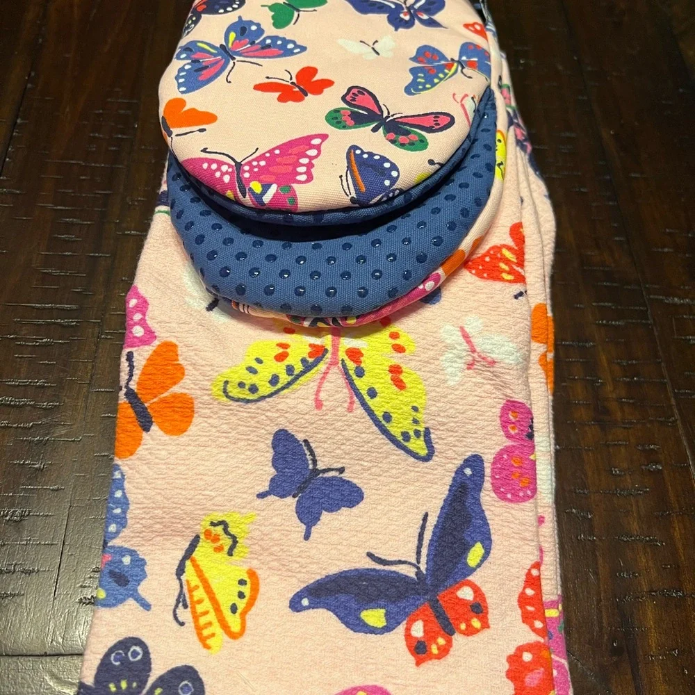 Kate Spade Butterfly Colorful Kitchen Towels and Mini Mitts Set
